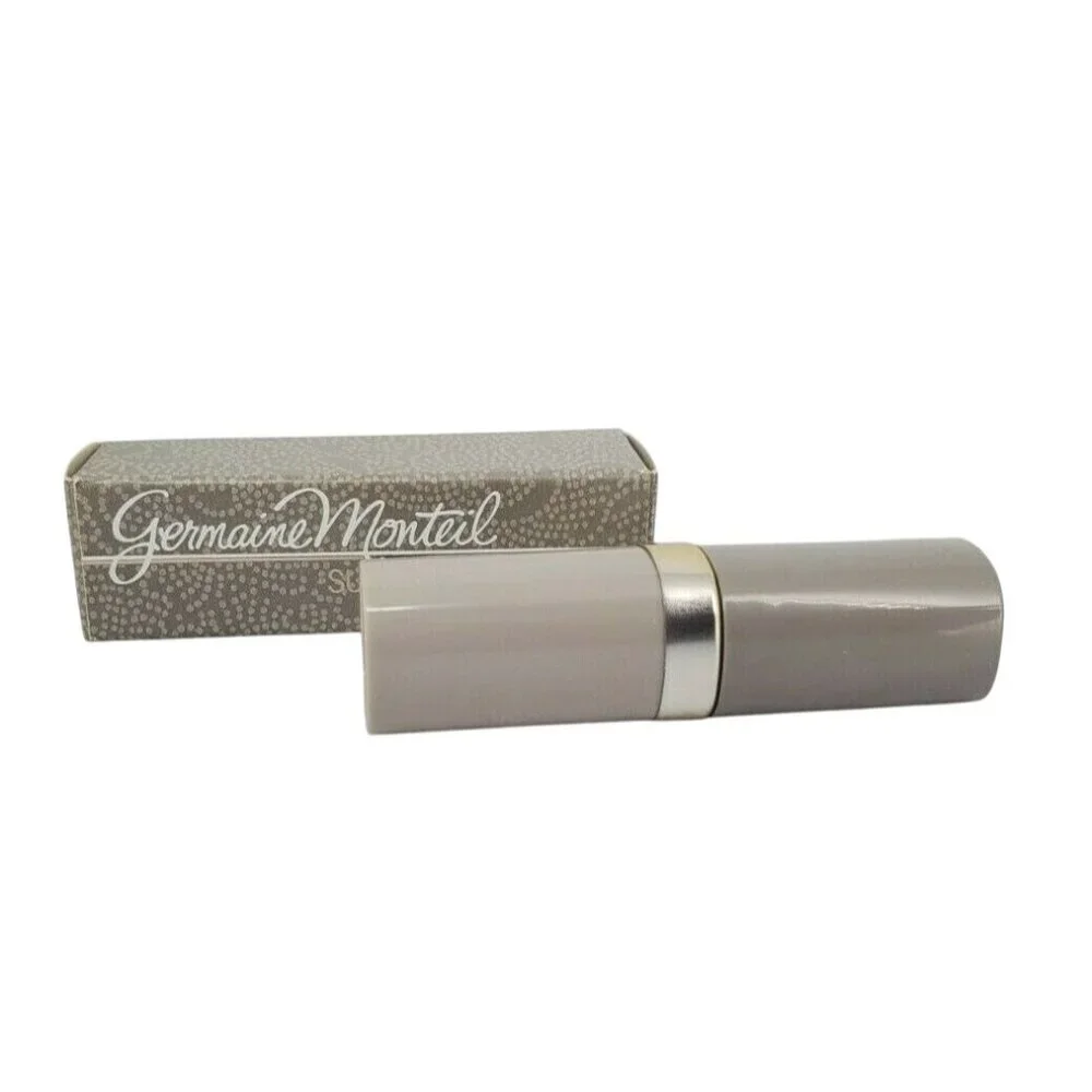 Vintage Germaine Monteil Super Moist Lipstick Spiced Peach NOS 1980s Gray‎ Tube